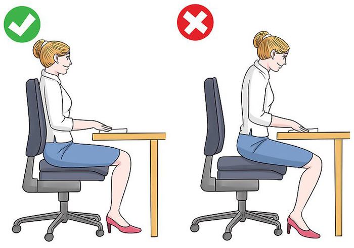 نحوه صحیح نشستن پشت میز کامپیوتر